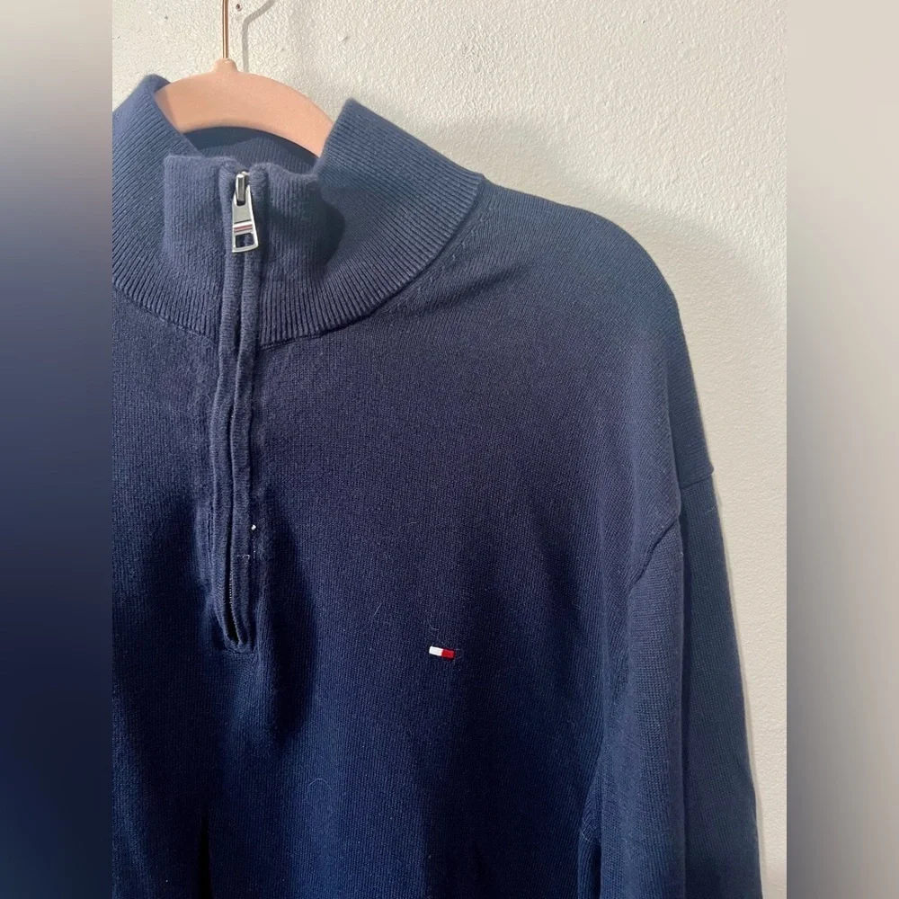 Tommy Hilfiger Men's Q-Zip Cotton Pullover - XXL